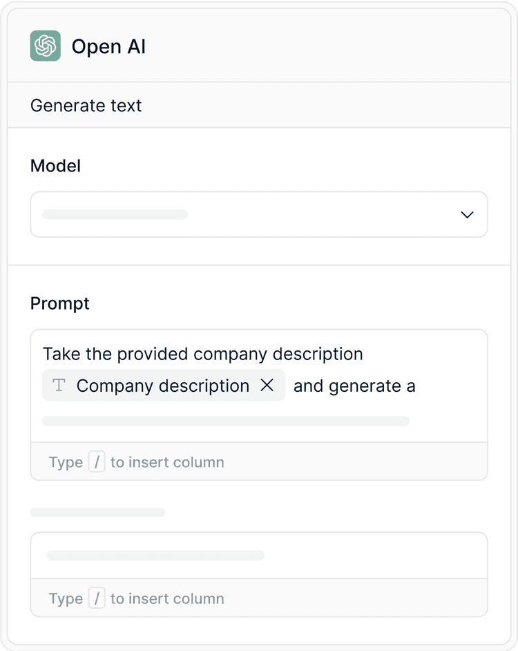 AI content generation