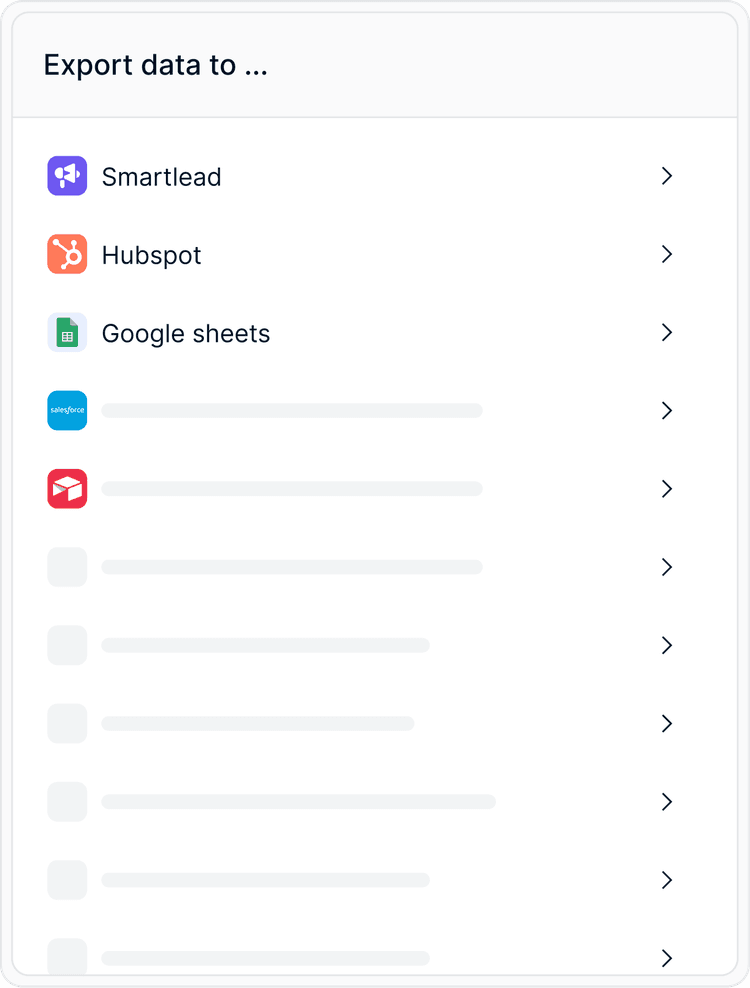 Export data to any source
