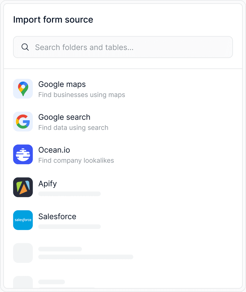 Import data from any source