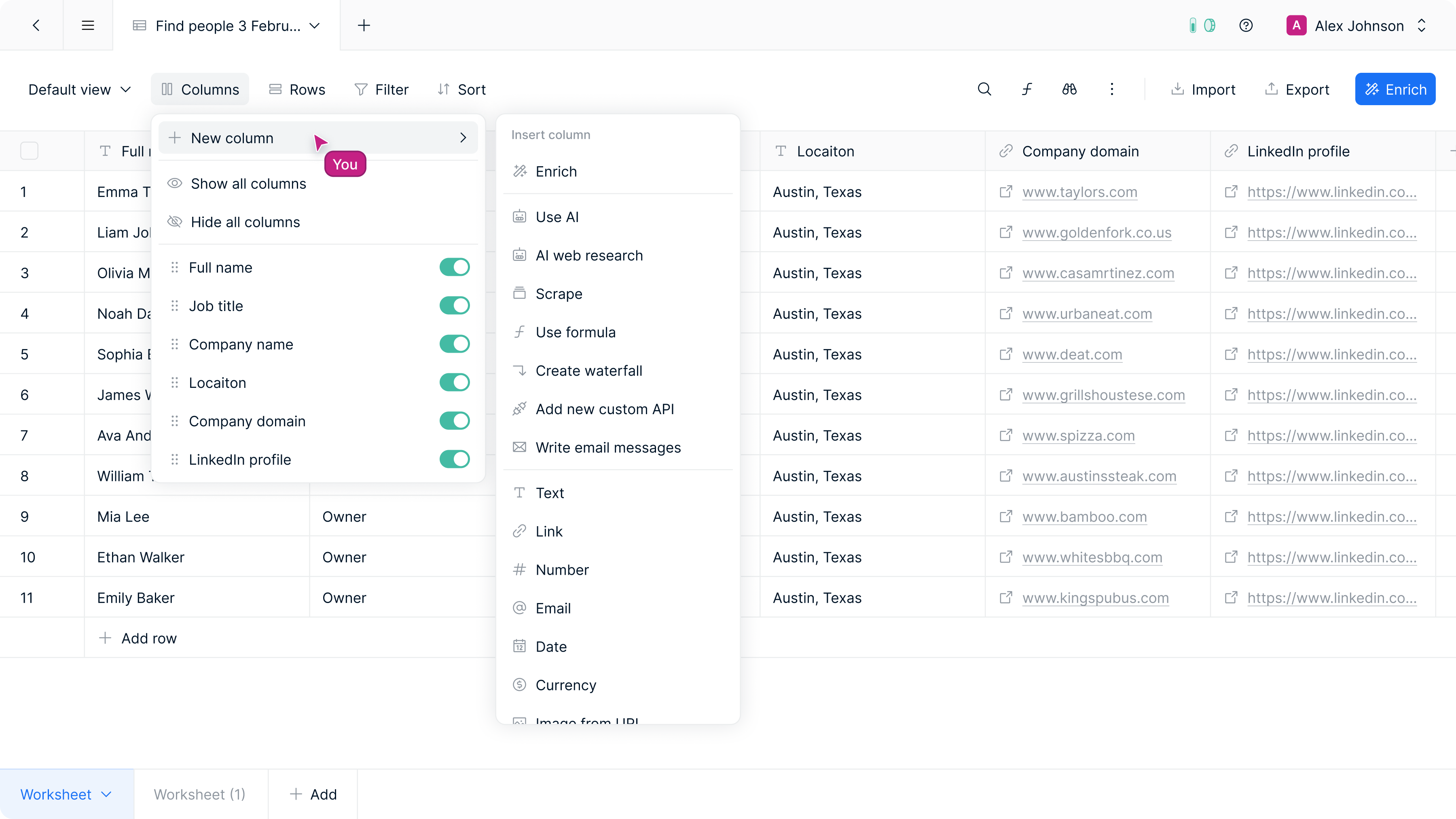 Advanced data organization