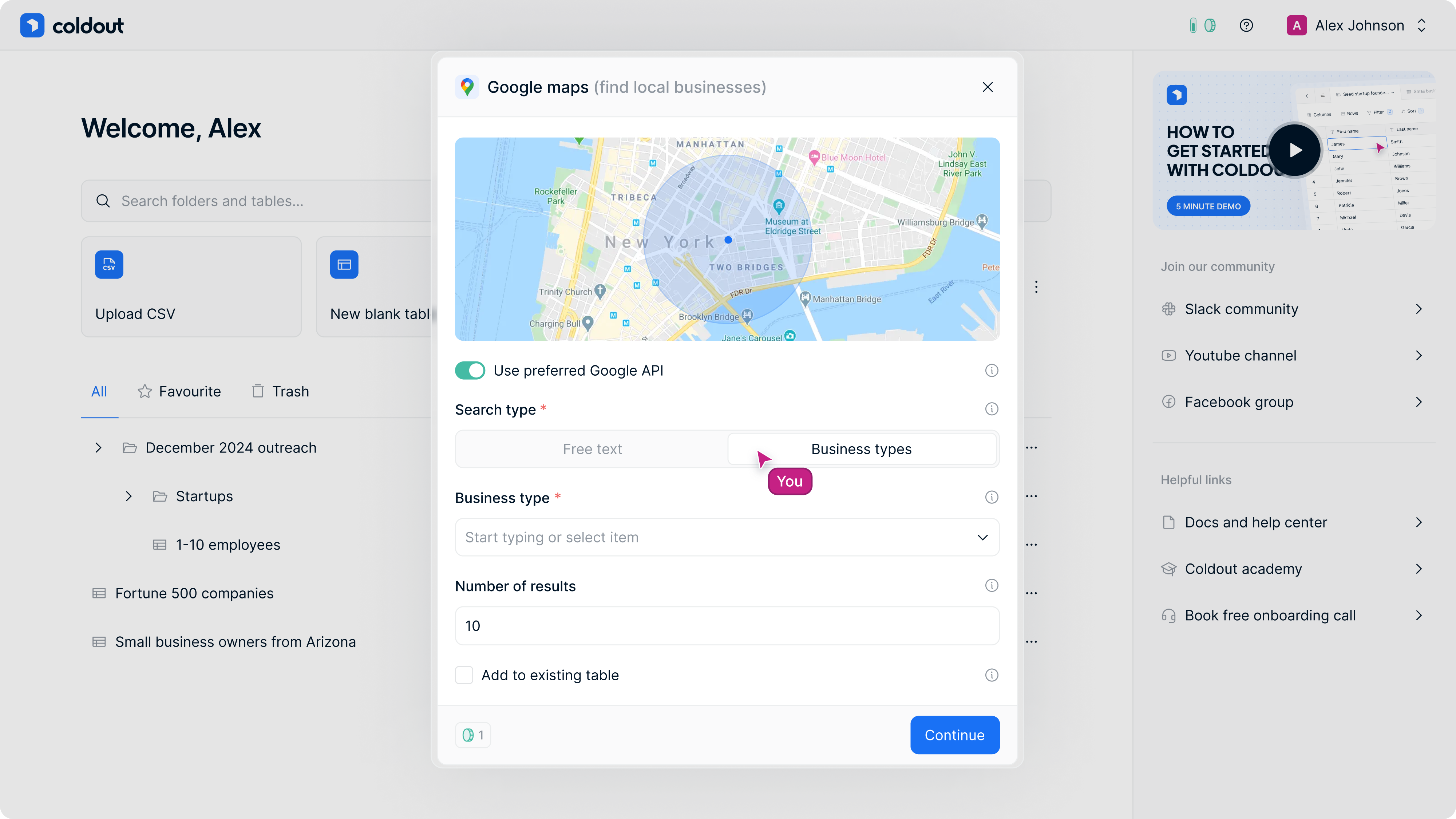 Accurate business discovery using maps
