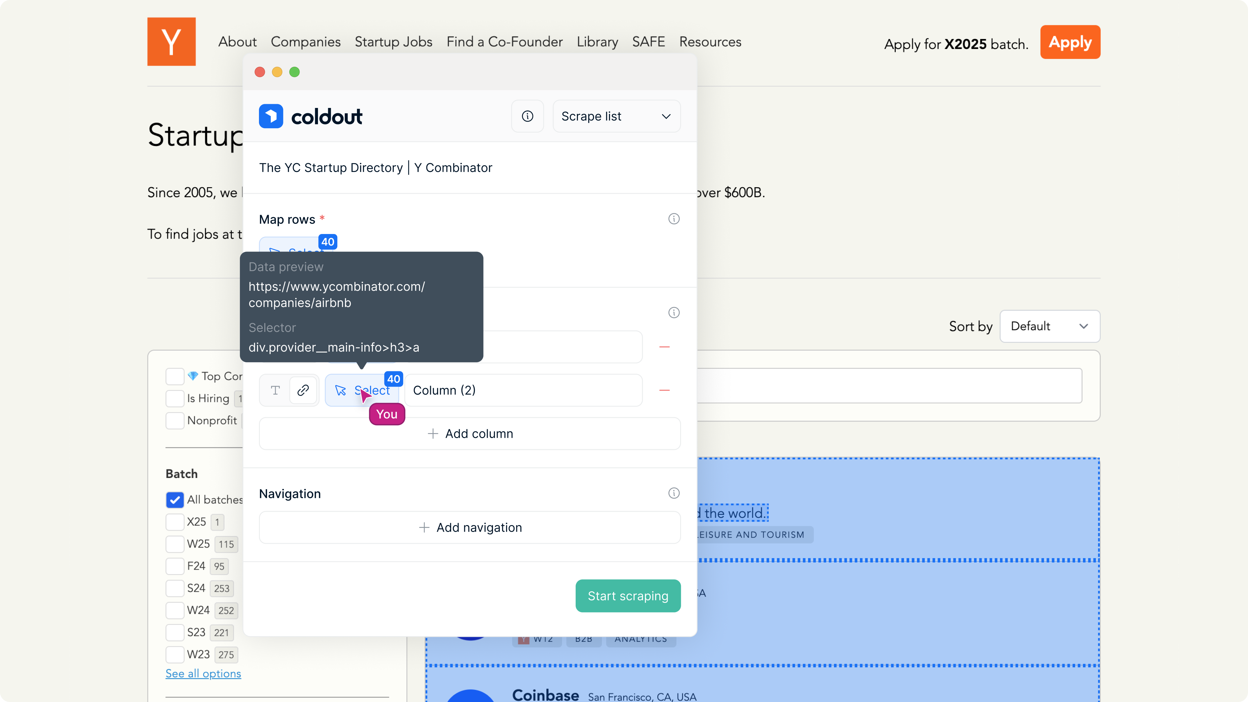 Quickly extract lead data from URL lists without manual effort